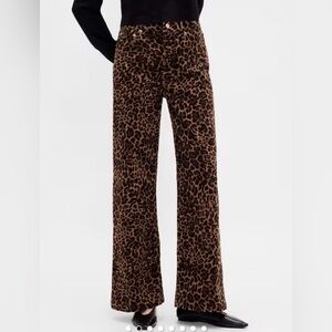 GAP Leopard Print High Rise Pants